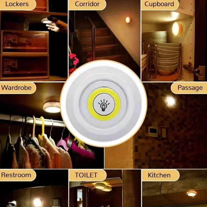 Dimmable LED under Cabinet Light with Remote Control Battery Operated LED Closets Lights Wardrobe Bathroom Lighting Night Light
