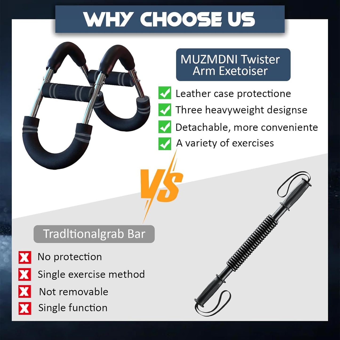 Twister Arm and Chest Muscle Trainer Equipment Adjustable Spring Workout Bar Fitness, Forearm Triceps Chest Enhanced Exercise Strengthener, Upper Body Strength Training Machine for Men