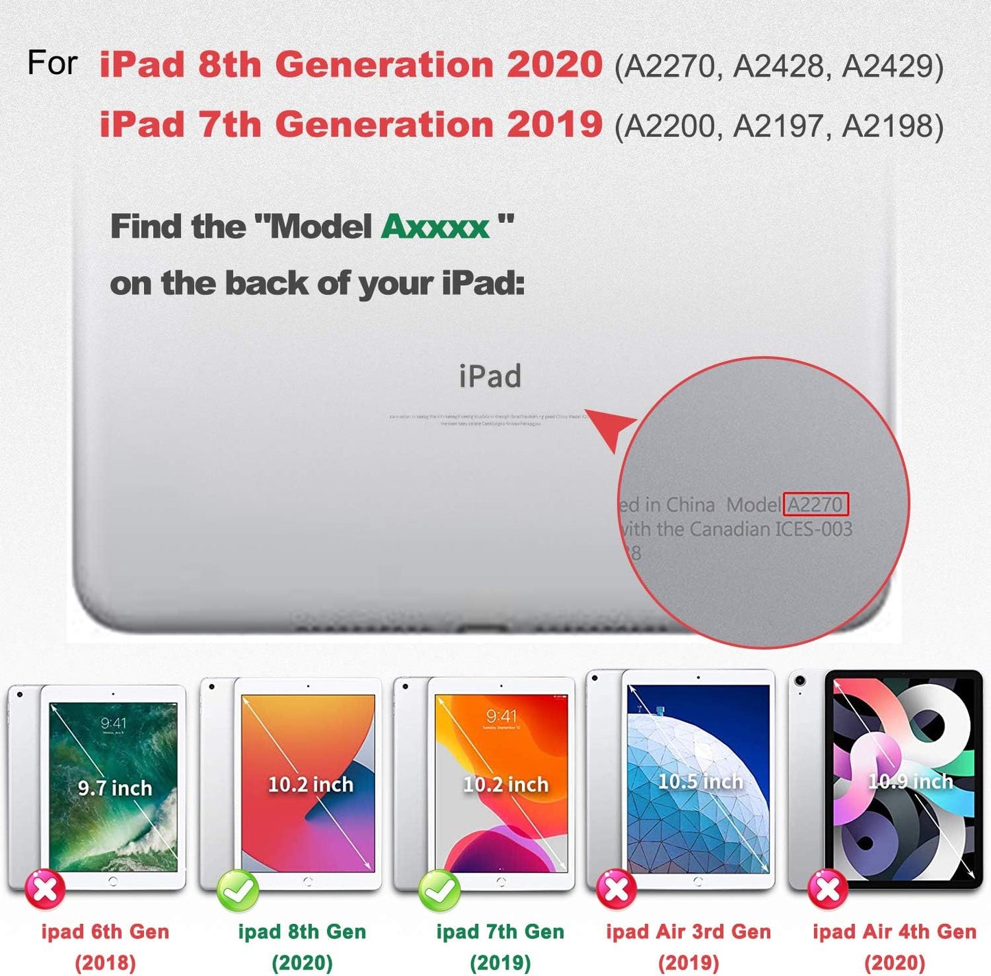 for Ipad 9Th/ 8Th/ 7Th Generation Case (Ipad 10.2 Inch Rugged Case 2021/2020/2019) with Screen Protector, Rotating Stand/Pencil Holder/Carrying Shoulder Strap (Black+Grey)