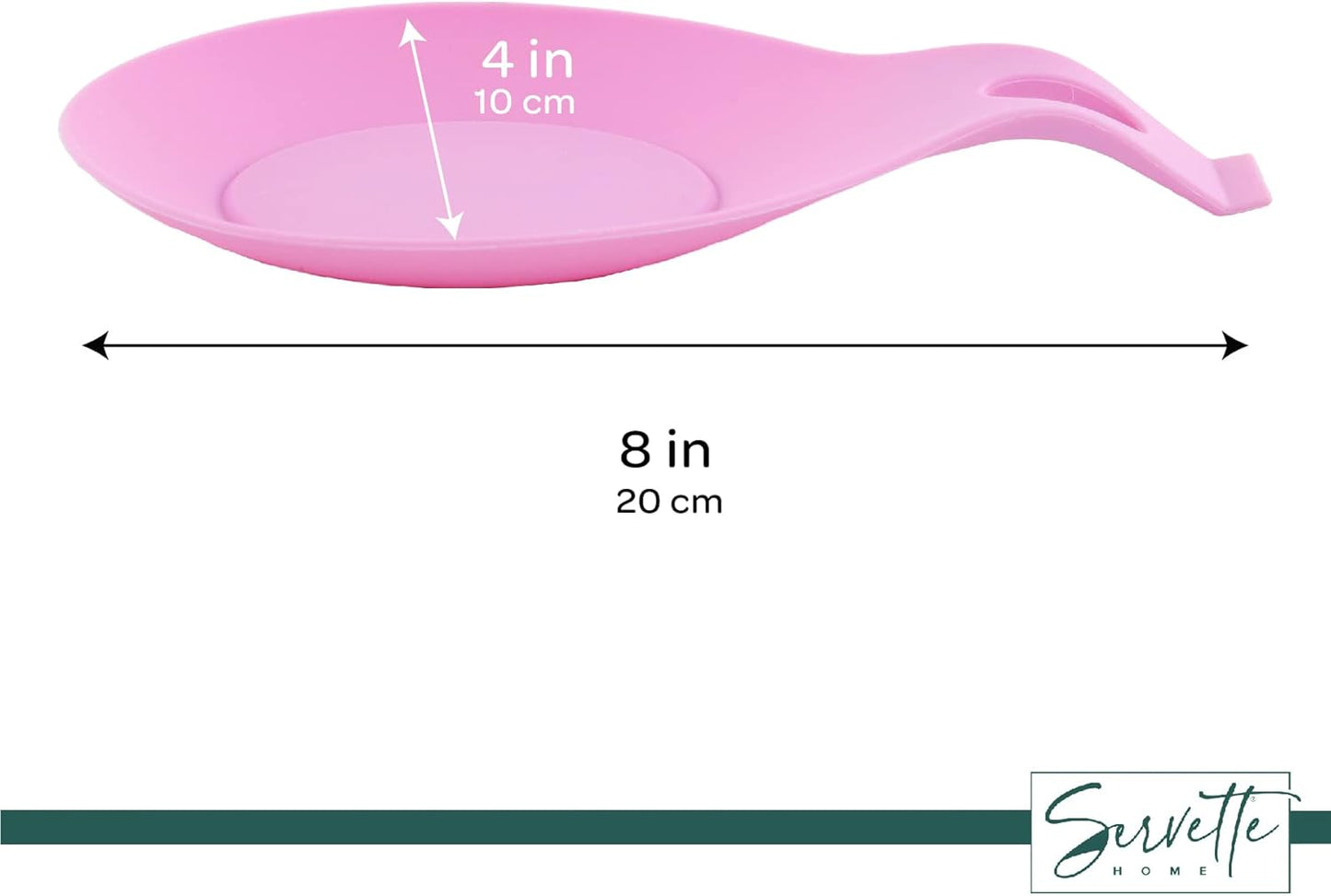 Round Silicone Spoon Rest & 4Oz Glass Salt and Pepper Shaker Set (Pink)