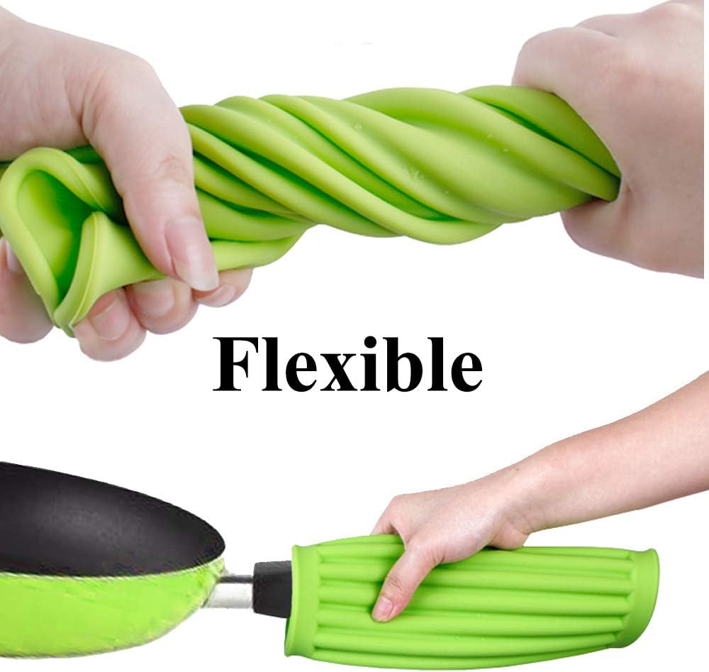Silicone Trivets - 9" X 12" Silicone Potholder [2 Set ] Silicone Pot Holders - Spoon Rest - Kitchen Table Mat - Hot Pads - Large Coasters (Peppermint Green)