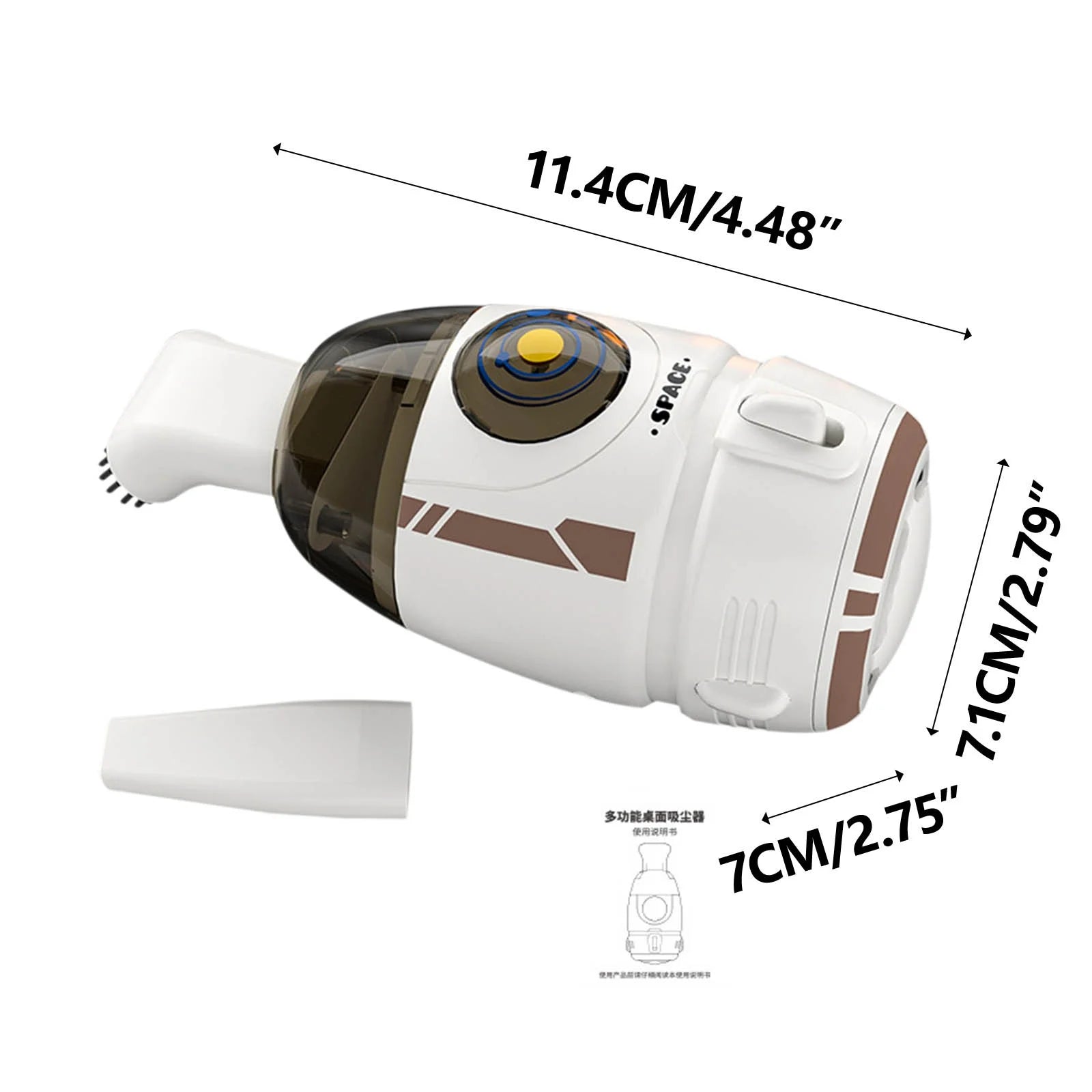 Vacuum Cleaner Desktop Vacuum Cleaner Electric USB Charging Night Light Handheld Desktop Cleaner Rubber Mini Keyboard Rechargeable Workshop Vacuum Cleaner