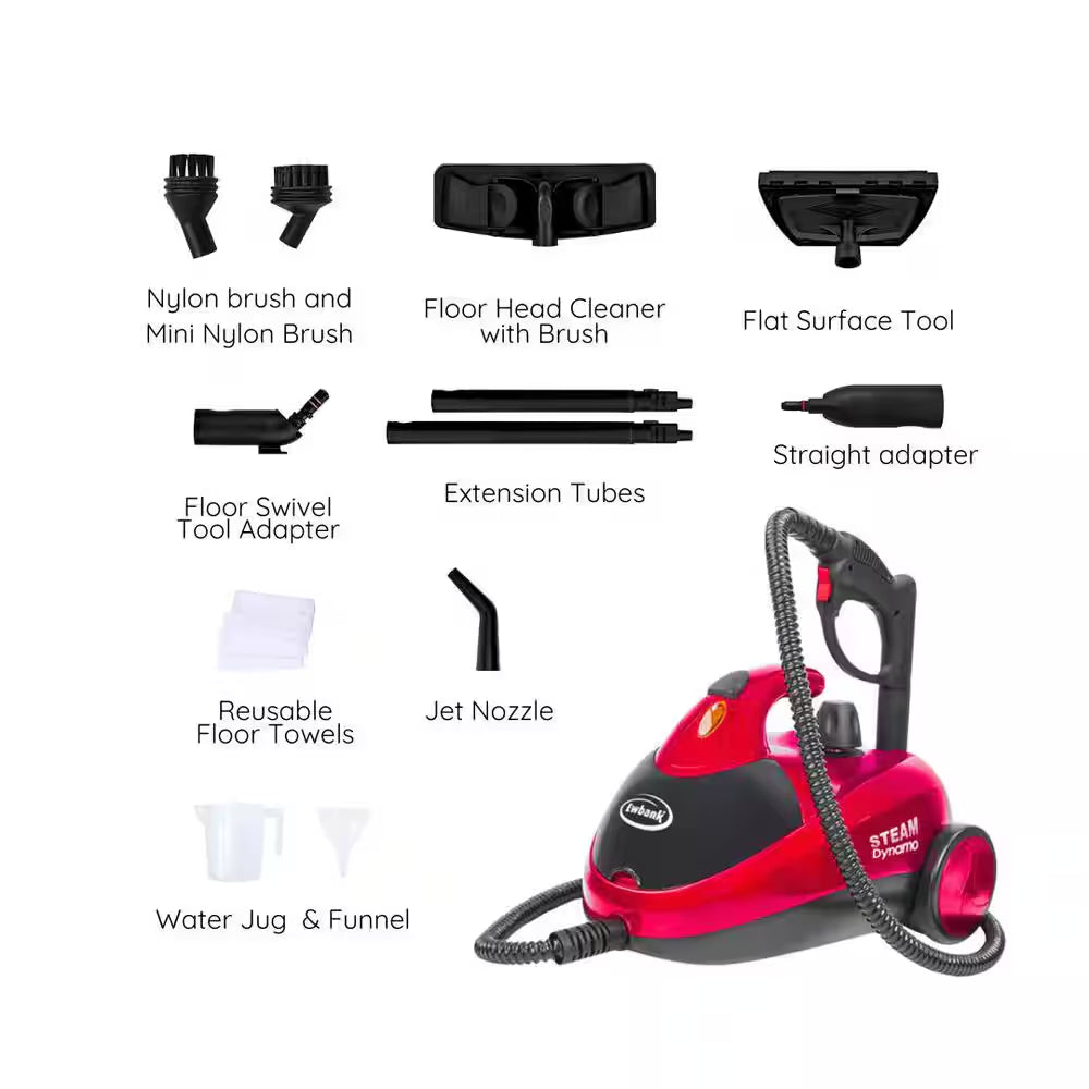 Steam Dynamo 51 Oz. Portable Steam Cleaner with Attachments, 1500W, Corded