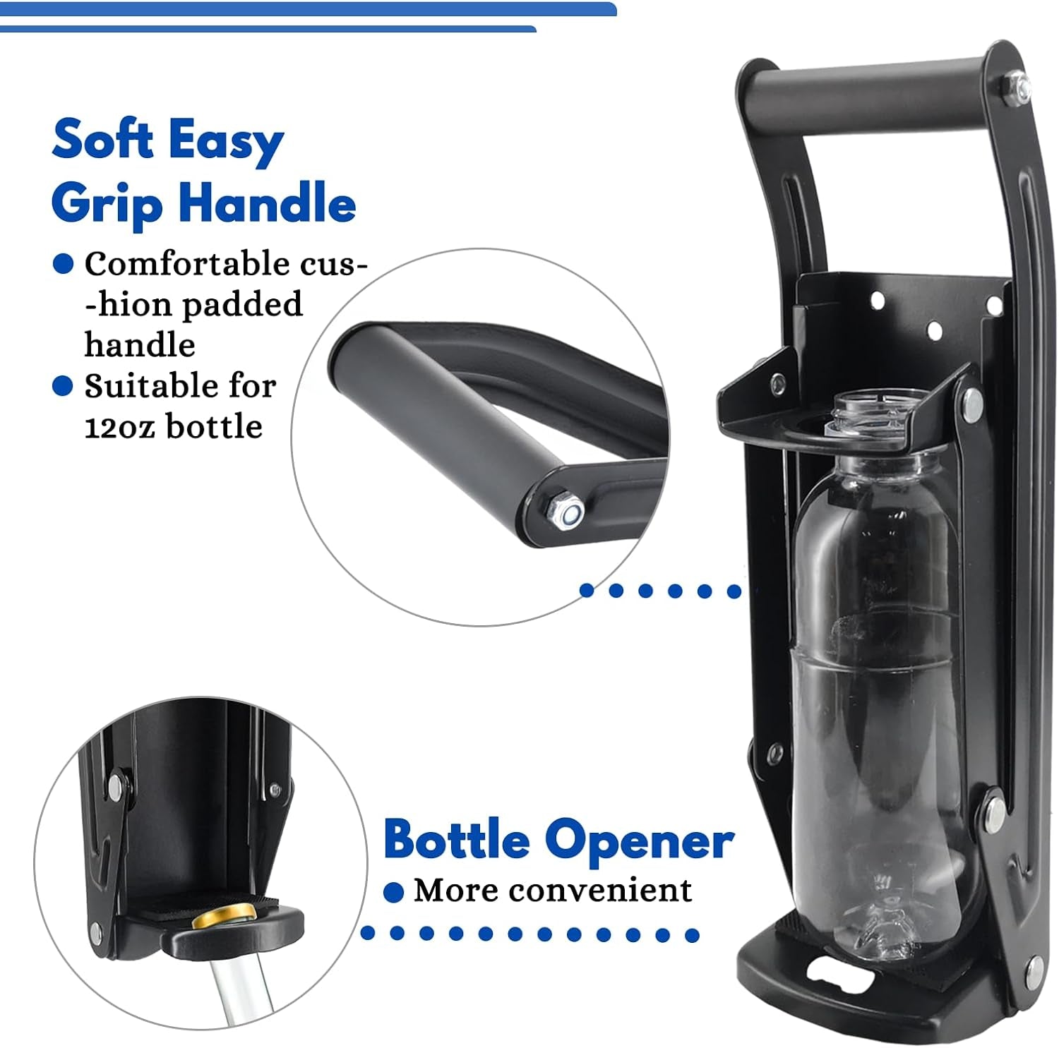 Can Crushers for Recycling, Aluminum Can Crusher for 16Oz & 12Oz Soda & Beer Can, Wall Mounted Can Smasher with Gloves