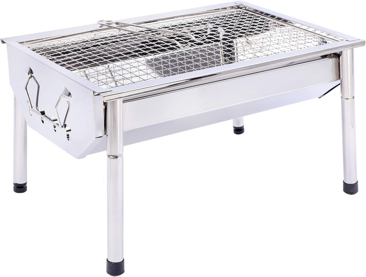 Foldable Charcoal Grill Barbecue, Portable Stainless Steel BBQ Grill Small Camping Grill for Outdoor Picnic Camping Cooking