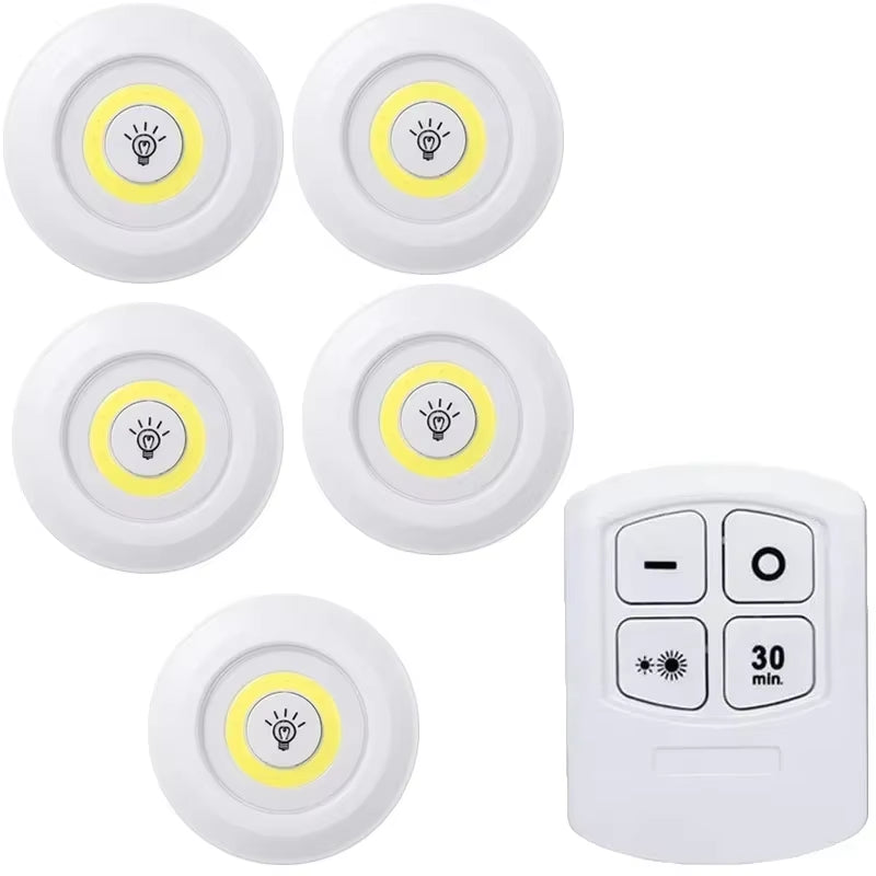 Dimmable LED under Cabinet Light with Remote Control Battery Operated LED Closets Lights Wardrobe Bathroom Lighting Night Light
