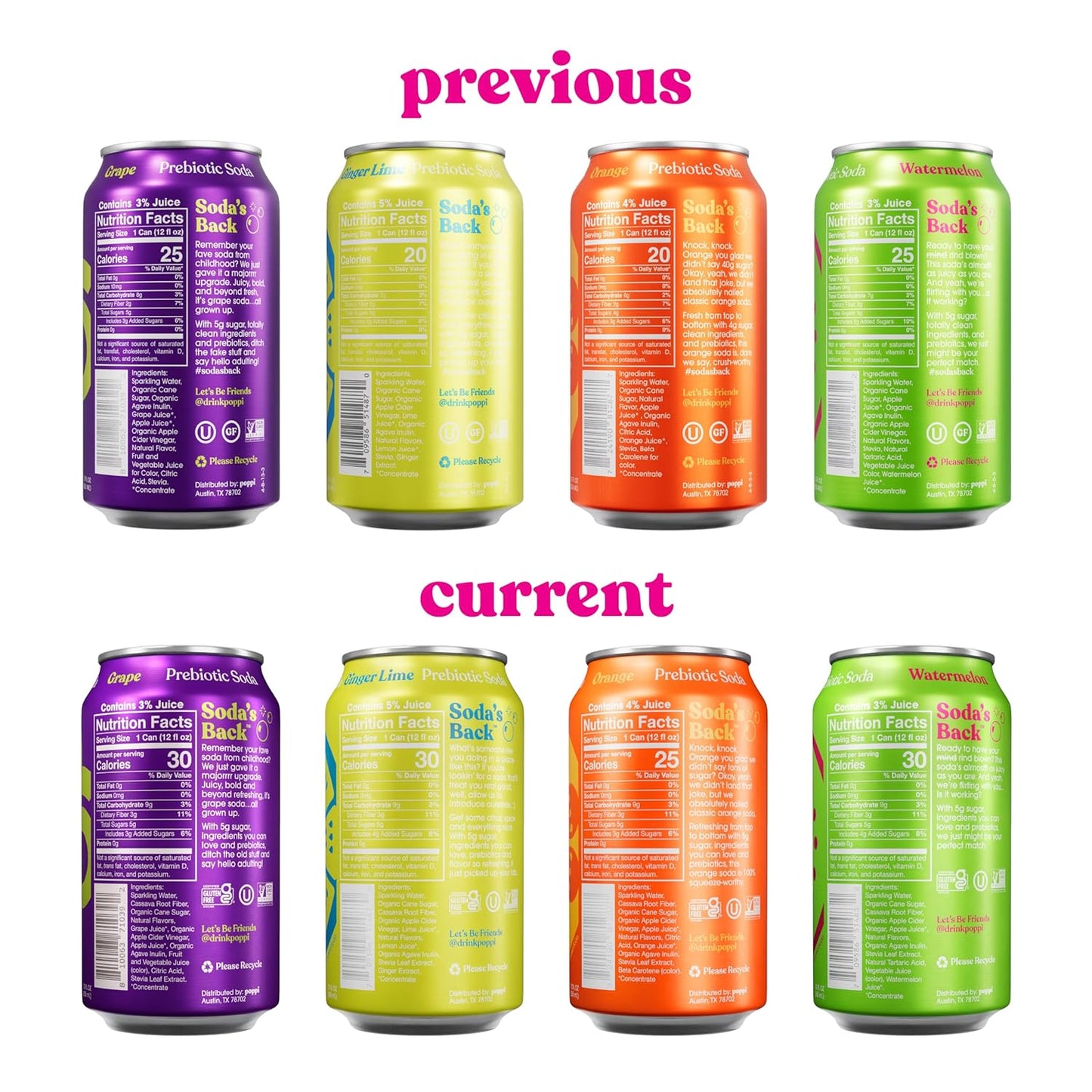 Sparkling Prebiotic Soda Beverage with Apple Cider Vinegar, Seltzer Water and Fruit Juice, Beach Party Variety Pack, 12 Fl Oz, Pack of 12, Packaging May Vary