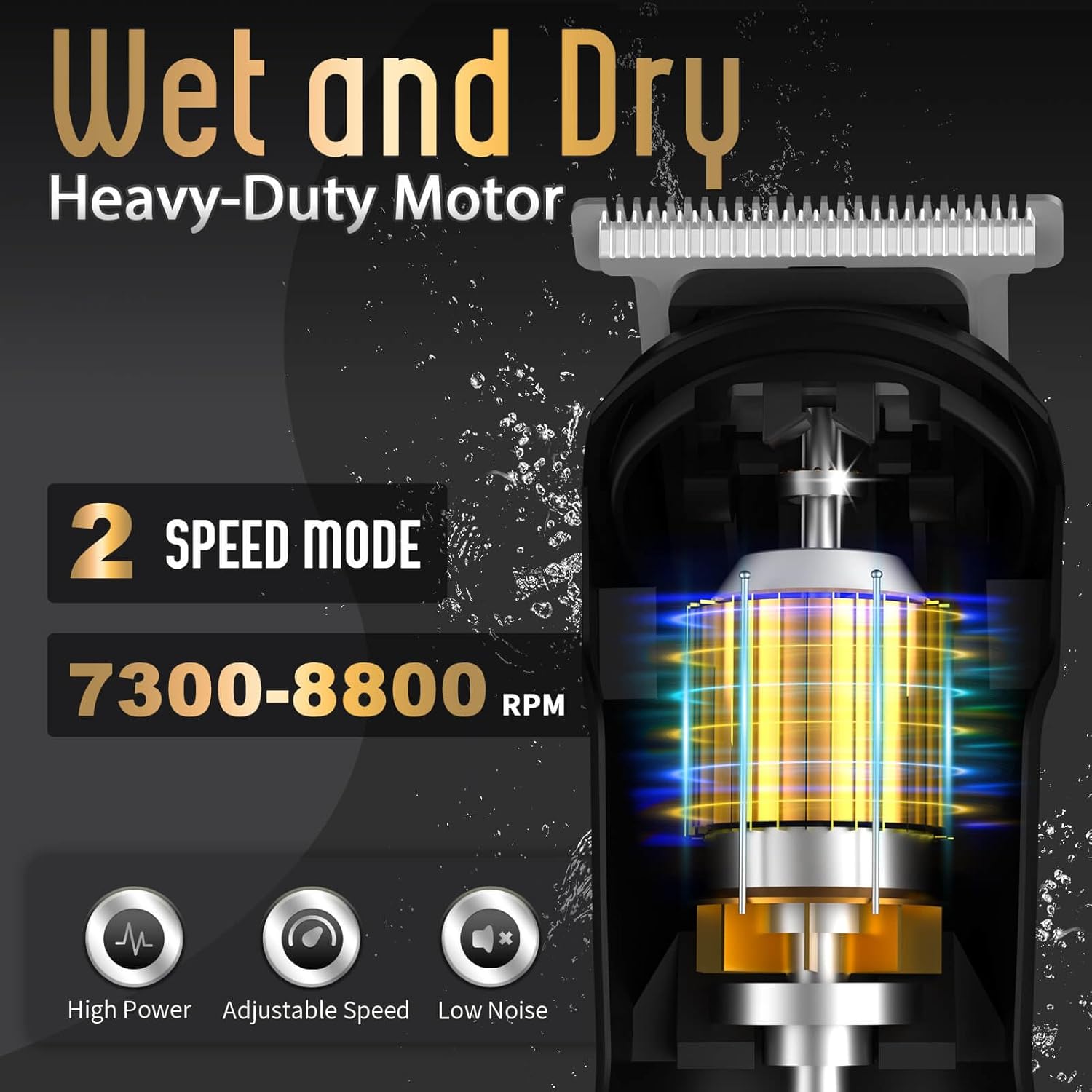 Beard Trimmer for Men, Waterproof Electric Razor for Nose, Body, Face & Mustache, Cordless Hair Clippers Shavers Grooming Kit, Gifts for Men Husband Father