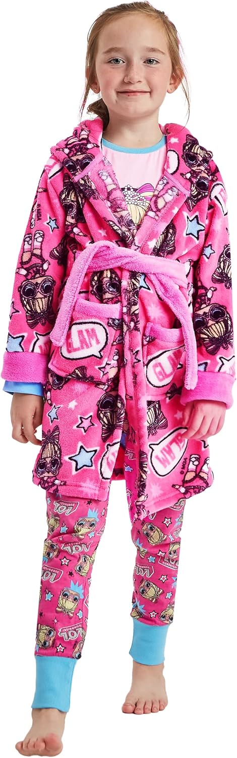 Girls LOL Surprise Dressing Gown Bathrobe Robe Nightwear