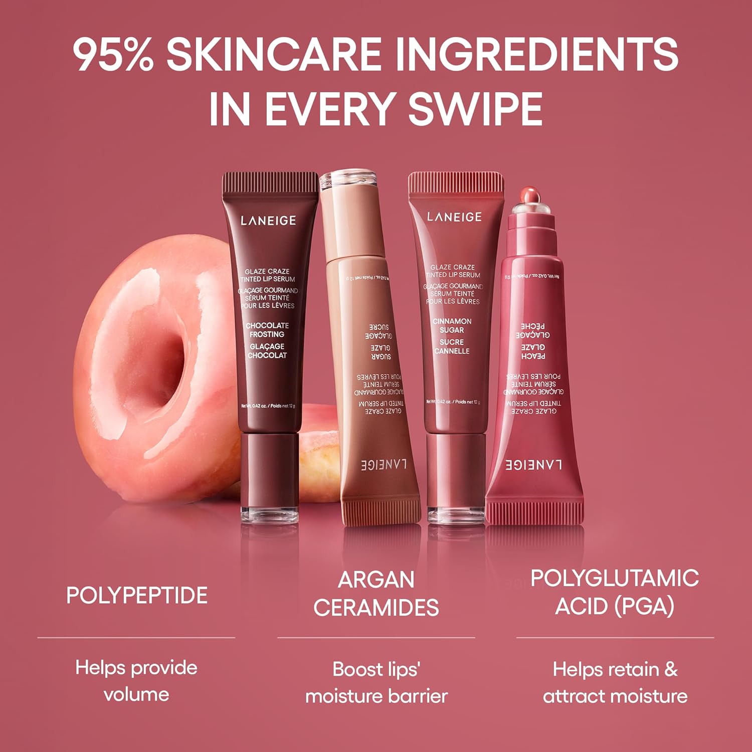 Glaze Craze Tinted Lip Serum: Plumping, Nourishing Hydration with Polypeptide