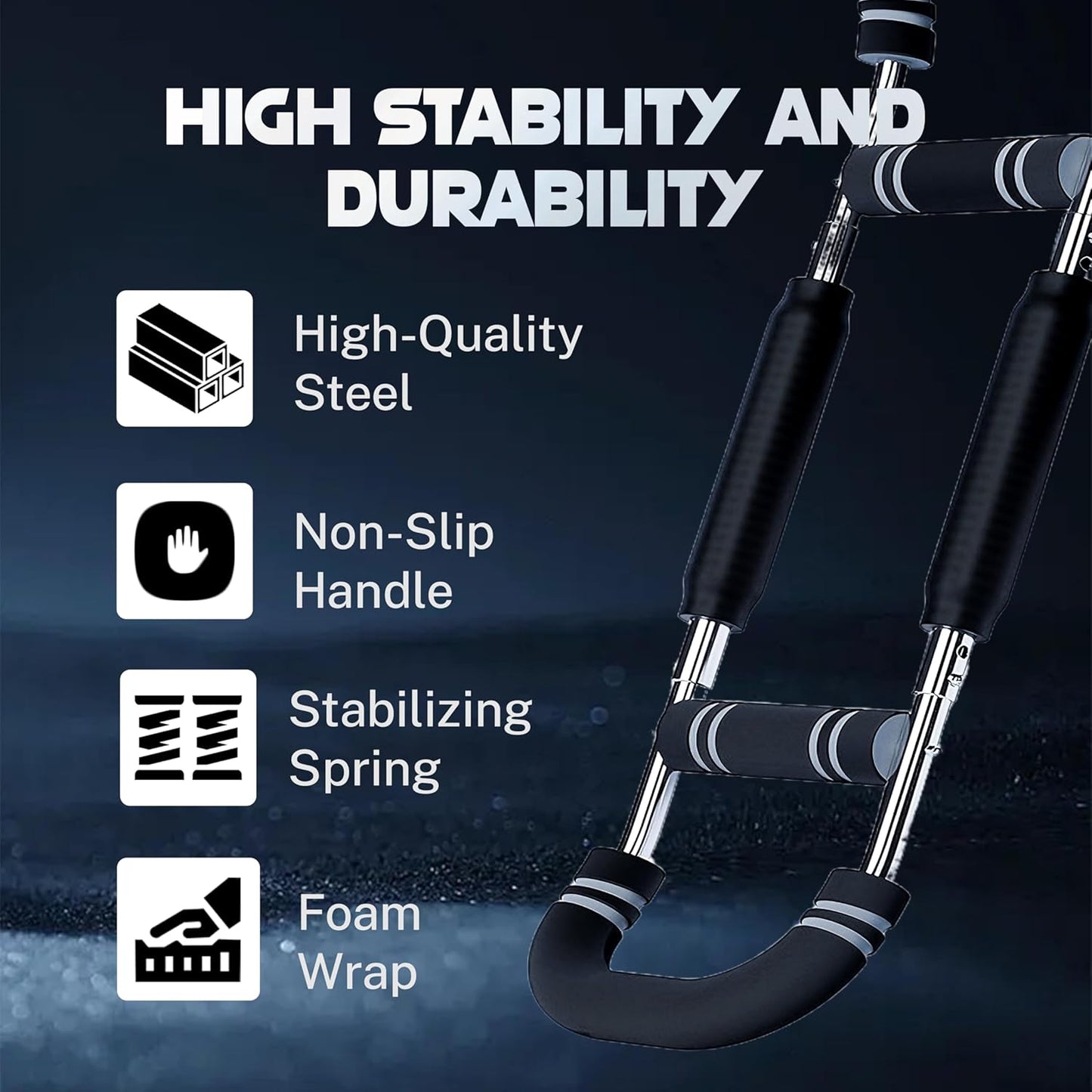 Twister Arm and Chest Muscle Trainer Equipment Adjustable Spring Workout Bar Fitness, Forearm Triceps Chest Enhanced Exercise Strengthener, Upper Body Strength Training Machine for Men