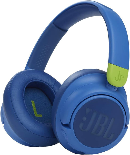 JR 460 NC Over-Ear Wireless Headphones for Children with Sound Safe Technology and Lightweight Padded Design, Blue