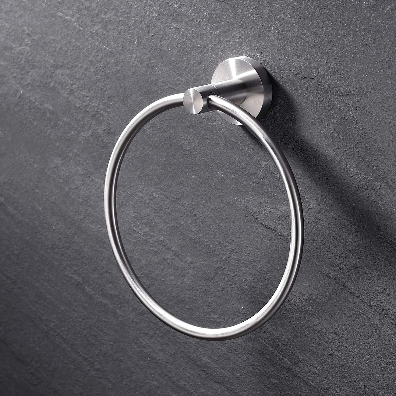 Toilet Paper Holder Towel Ring Towel Hook Bathroom Hardware Set 3 Pieces, Wall Mounted SUS 304 Stainless Steel Brushed Finish, LA202DG-33