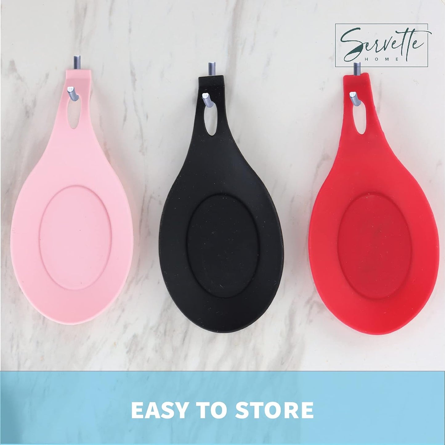 Round Silicone Spoon Rest & 4Oz Glass Salt and Pepper Shaker Set (Pink)