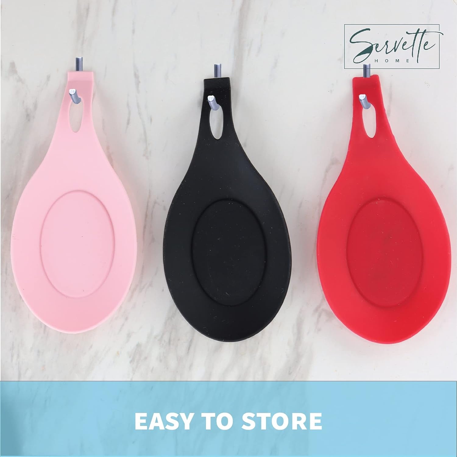 Round Silicone Spoon Rest & 4Oz Glass Salt and Pepper Shaker Set (Pink)