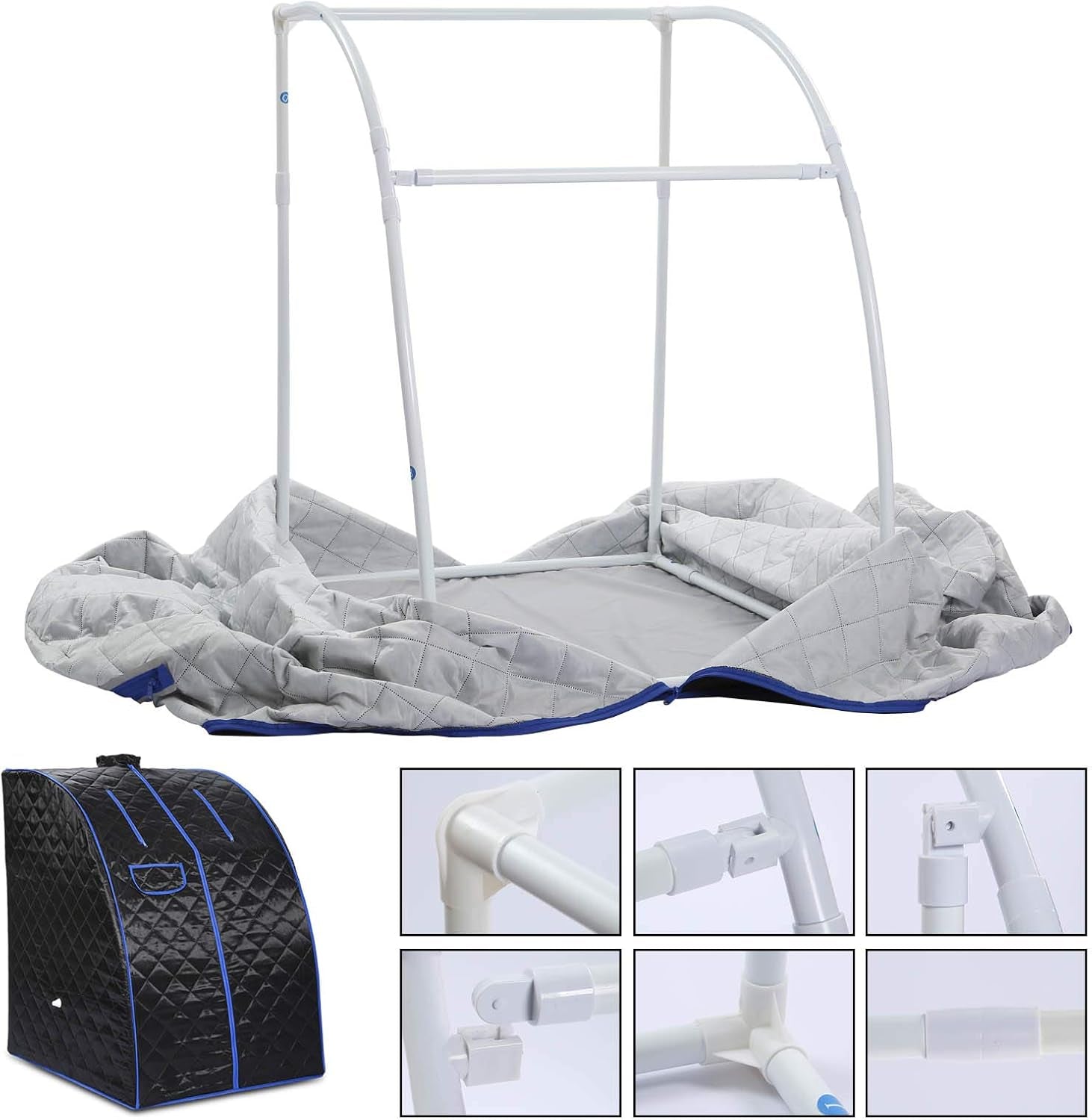 Saunas for Home - Portable Personal Steam Sauna Spa, Indoor Sauna Tent with Remote Control, One Person Sauna with Chair, Black