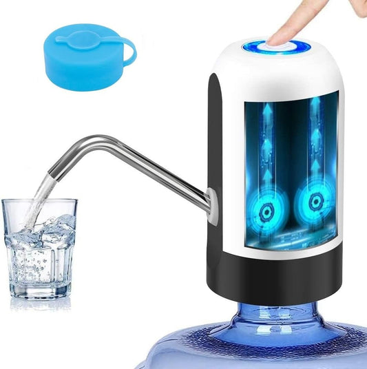 Water Dispenser for 5 Gallon Bottle,Portable USB Charging Electric Water Pump, Drinking Water Jug Pump for Home, Kitchen, Living Room, Office,Camping,Universal for 3-5 Gallon (White)