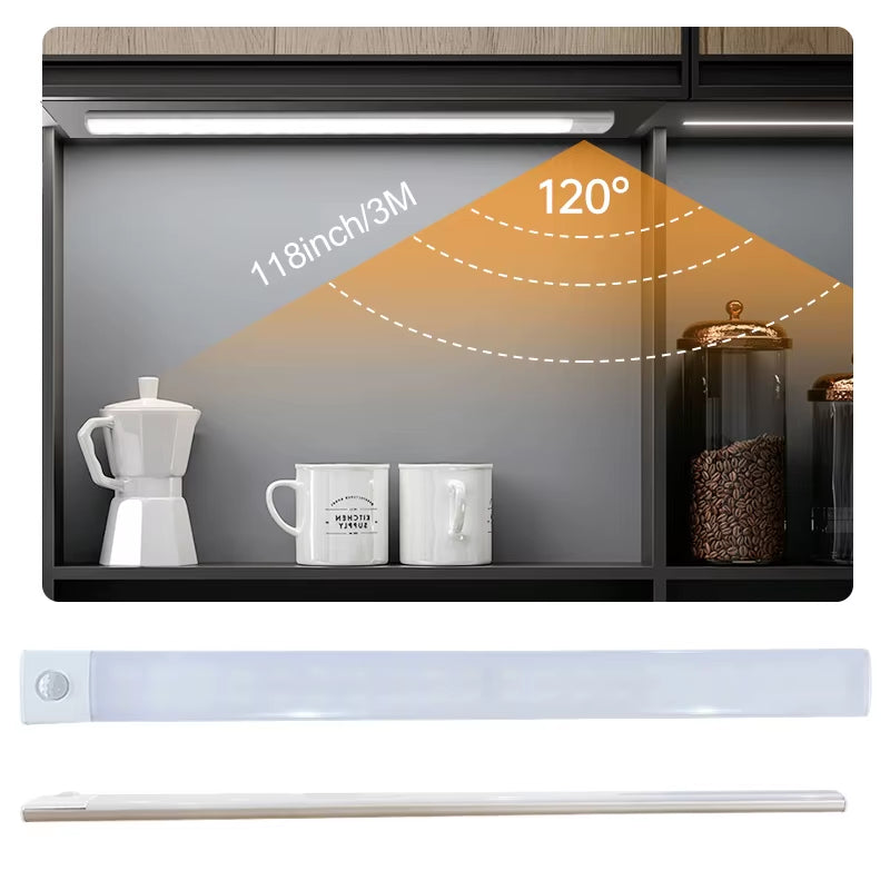 Night Light Led Light under Cabinet Light Motion Sensor Closet Light Cabinet USB Rechargeable Kitchen Lighting Lamp