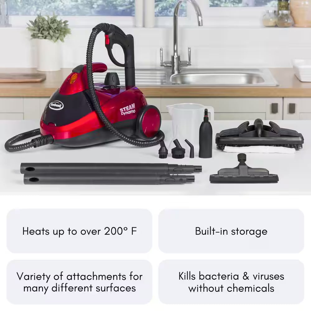 Steam Dynamo 51 Oz. Portable Steam Cleaner with Attachments, 1500W, Corded
